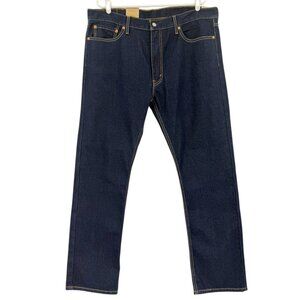 Levis 513 Men's Slim Fit Straight Leg Navy Denim Jeans Size 38x32 Zip Closure NW